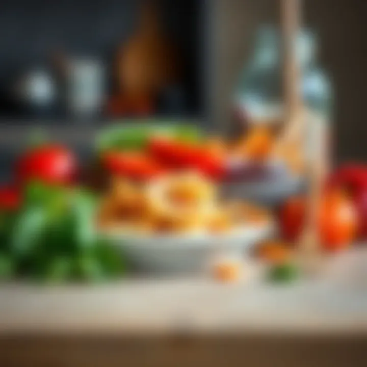 Colorful healthy meal options