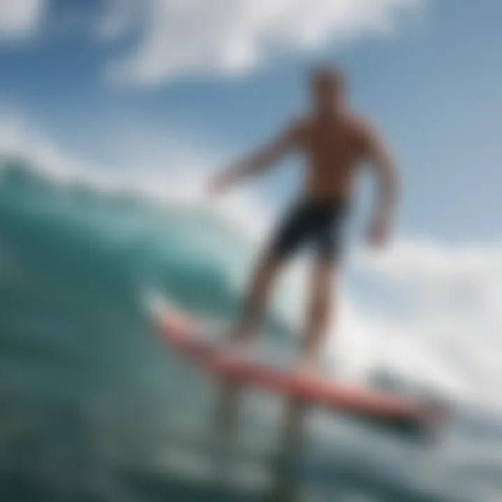 Demonstrating a safe attachment method for surfboard