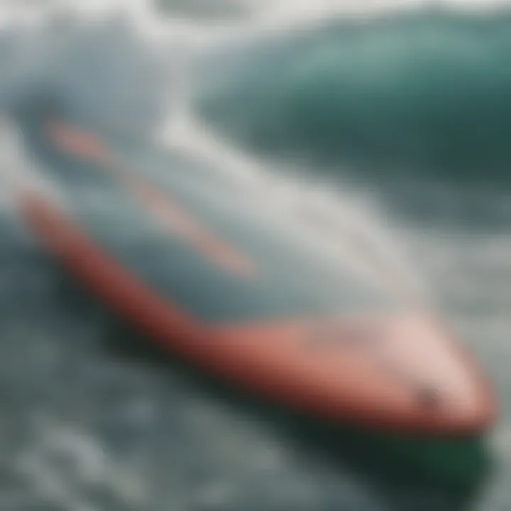 A close-up view of advanced technology integrated into surfboards