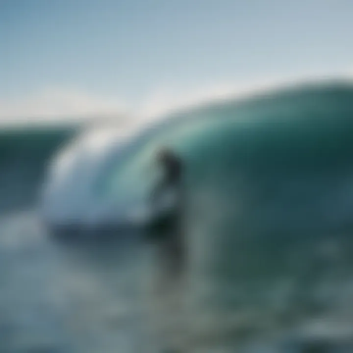 A surfer riding a perfect wave at a Baja surf spot