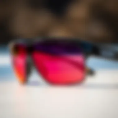 Close-up of surf glasses showcasing high-quality lenses and frame material