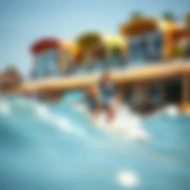 Surfing Fun at BSR Resort Guests enjoying surfing at BSR Surf Resort