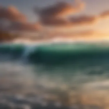 A breathtaking view of Mavericks surf spot during a sunset