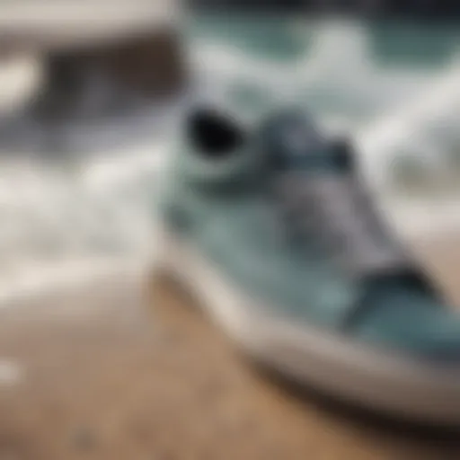 Close-up of durable skate shoe materials