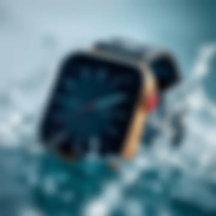 Water-resistant Apple Watch band tested in ocean waves