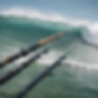 Side-by-side comparison of Shimano surf spinning rod and competitors Comparison of Shimano surf spinning rod with competitor rods