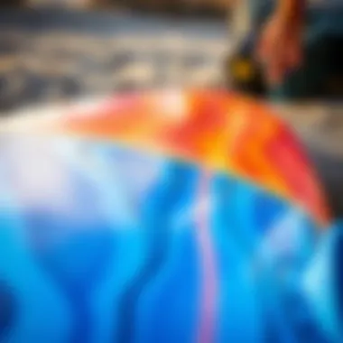 Maintaining Your Body Surfing Board A well-maintained body surfing board showcasing its vibrant colors.