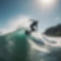 A dynamic wakesurfing scene showcasing the thrill of the sport