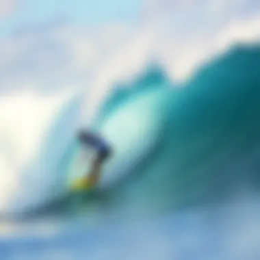 Riding the Giants: North Shore Adventures A surfboarder riding a powerful wave in Oahu's North Shore