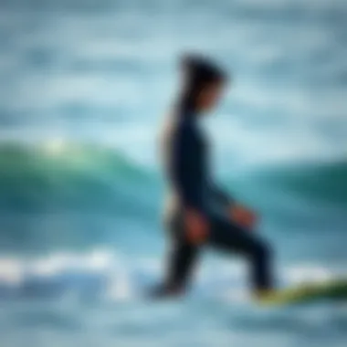 Surfer demonstrating flexibility and mobility in a well-fitted wetsuit