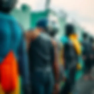 Diverse range of wetsuit materials showcasing their unique insulation properties