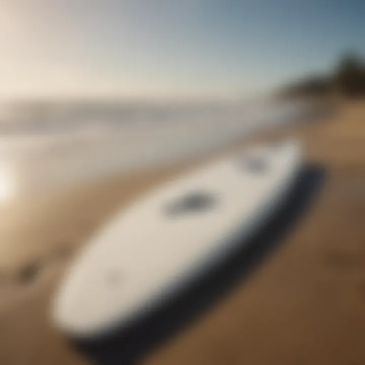 Comparison of drag surfboards and traditional surfboards in a side-by-side layout