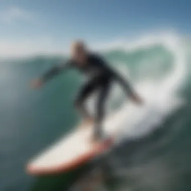 Expert rider demonstrating advanced techniques on a drag surfboard