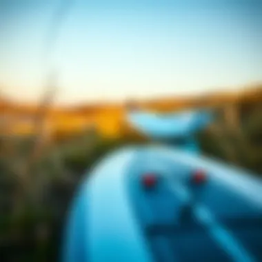 Eco-friendly electric surfboard in a natural setting