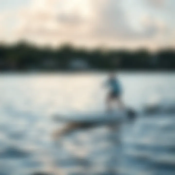 Paddler enjoying a calm water setting