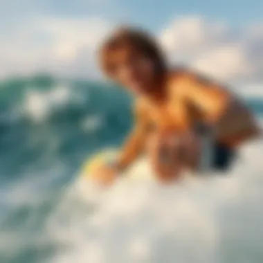 Capturing Thrilling Surf Moments User enjoying surfing while capturing moments with GoPro