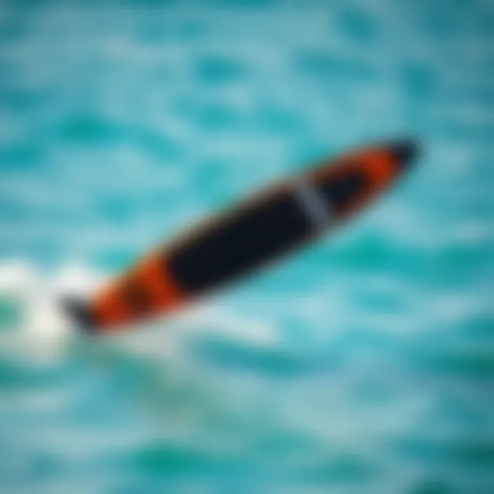 A sleek e-foil gliding over turquoise waters