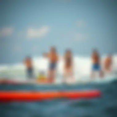 Community and Adventure with Inflatable Paddle Boards A group of enthusiasts enjoying paddle boarding