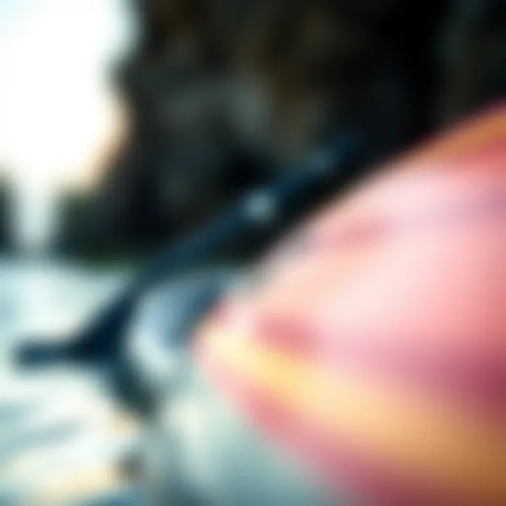 Quality Craftsmanship of Inflatable Paddle Boards Close-up of a high-quality inflatable paddle board