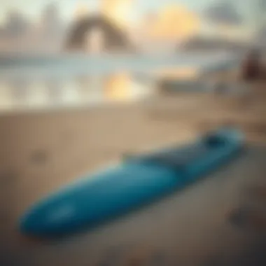 Fone wing foiling gear laid out on the beach