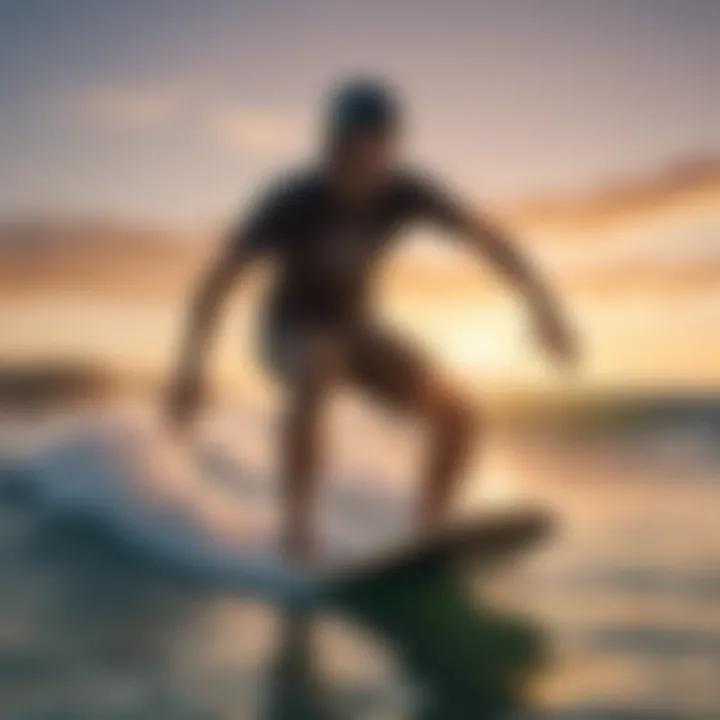 Rider enjoying the thrill of an electric cruiser board at sunset