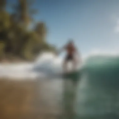 Community Engagement Among Skimboarders Group of skimboarders sharing tips and experiences
