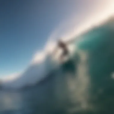 An edited video still showing thrilling surf moments shared on social media