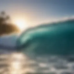 A breathtaking view of a Hawaiian wave perfect for surfing