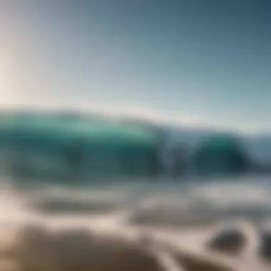 Group of enthusiastic surfers engaging in a collaborative training session