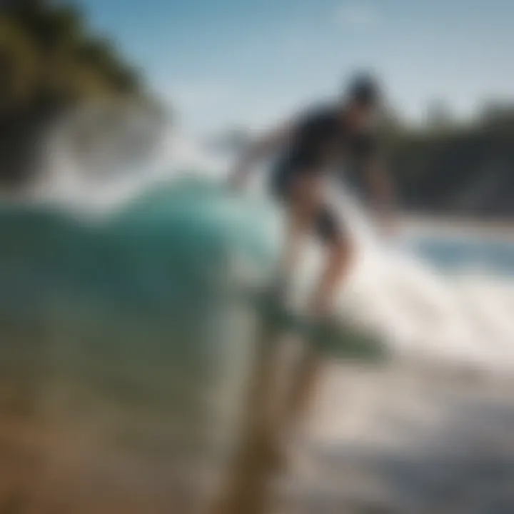 A rider demonstrating advanced longboarding techniques on a coastal road.