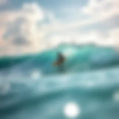 Surfers riding the waves at Pasta Point, capturing the thrill of the sport