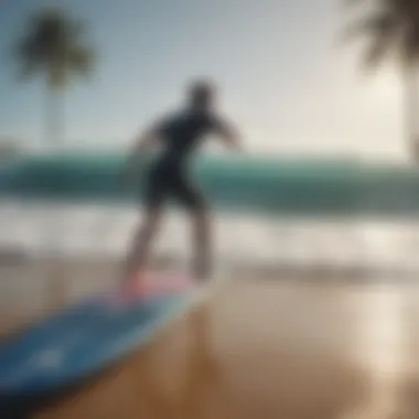 A gym setting focused on surf-specific exercises