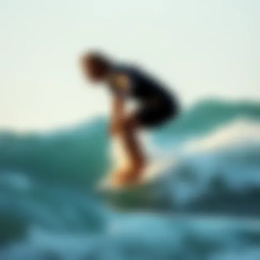 The Art of Longboarding: Joel Tudor in Action Joel Tudor showcasing his unique longboarding style on a wave.