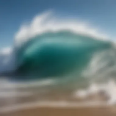 Waves crashing on the shore at South Padre Island