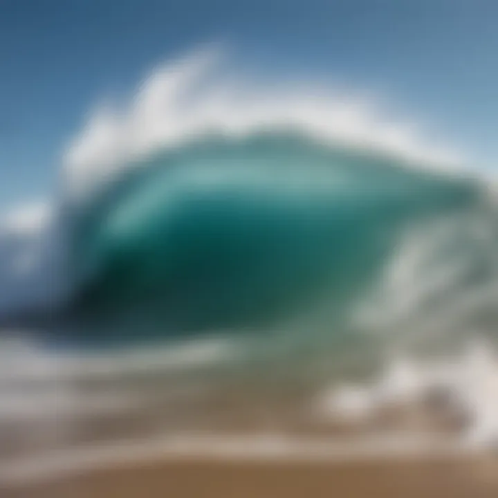 Waves crashing on the shore at South Padre Island