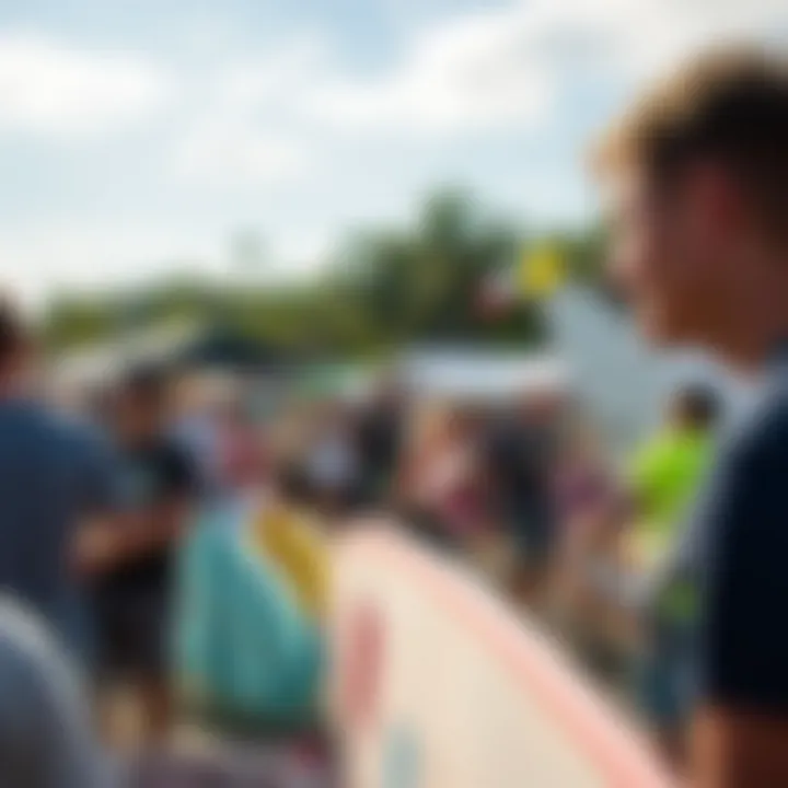 Community gathering at a local surf event in Hilton Head