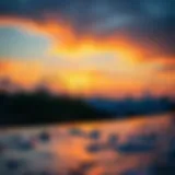 Stunning sunset view at Hilton Head surf spot