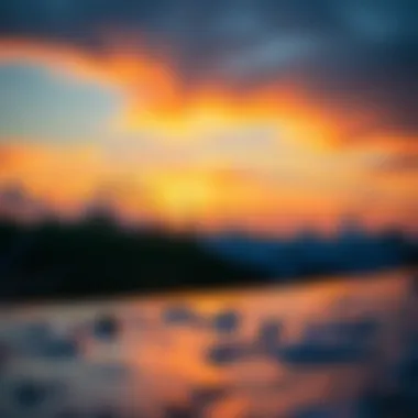 Stunning sunset view at Hilton Head surf spot