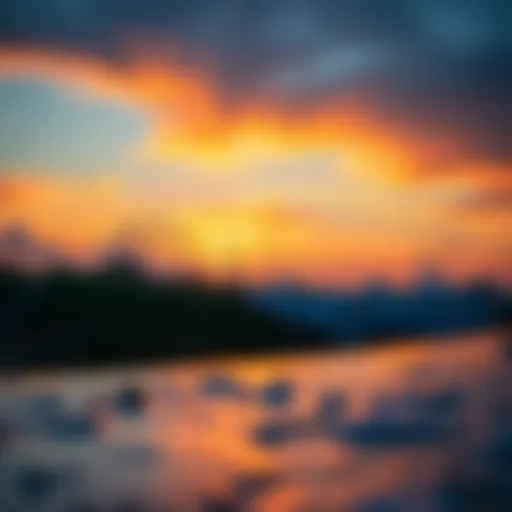 Stunning sunset view at Hilton Head surf spot