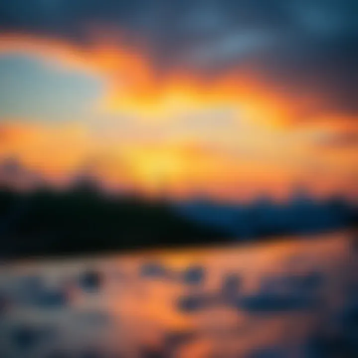 Stunning sunset view at Hilton Head surf spot