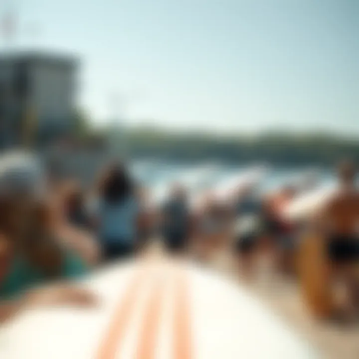 Vibrant surf community gathering at Surfside DC Dupont