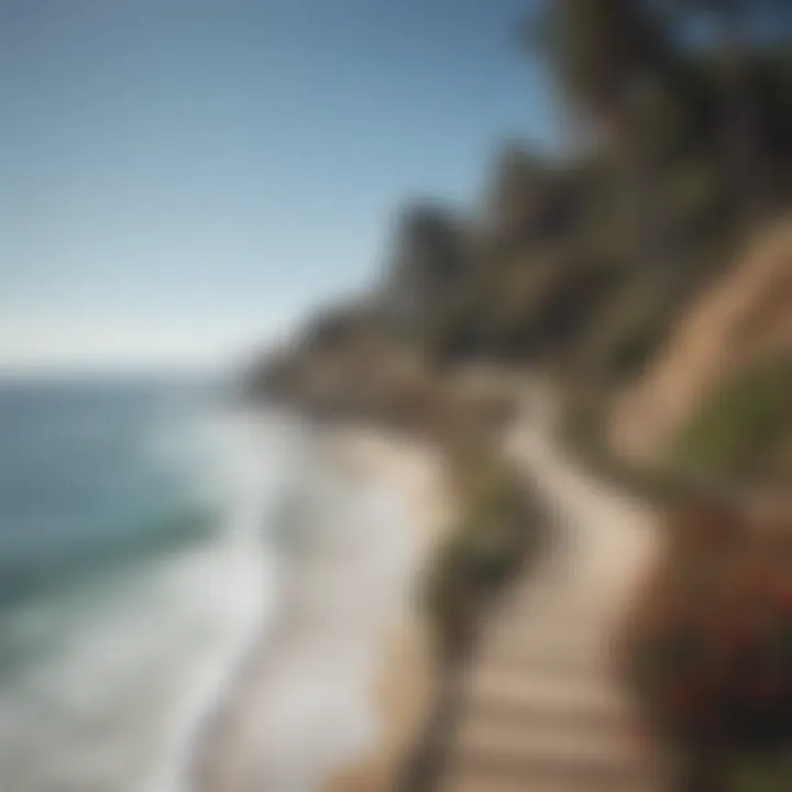 Charming coastal pathway leading to a serene beach in Laguna Beach