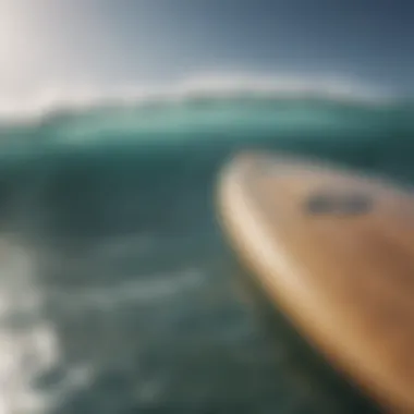 Close-up of a high-performance surfboard