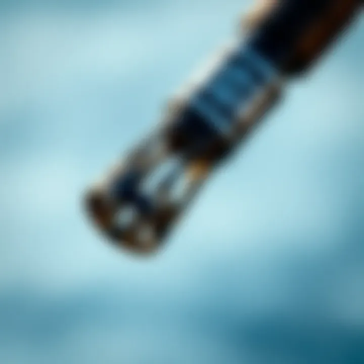 Close-up view showcasing the intricacies of the Carnage surf rod's design