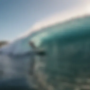 Surfer catching a wave during a morning surf session