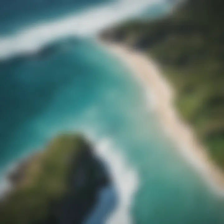 Aerial view showcasing the vast expanse of the reef