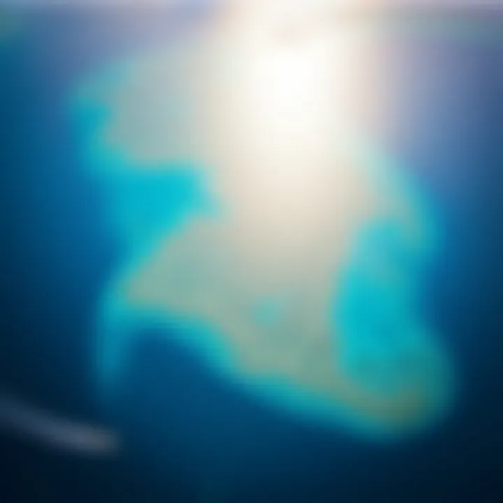 Aerial view showcasing the vastness of the reef