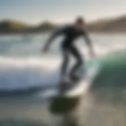 A sleek jetsurf board gliding over the waves