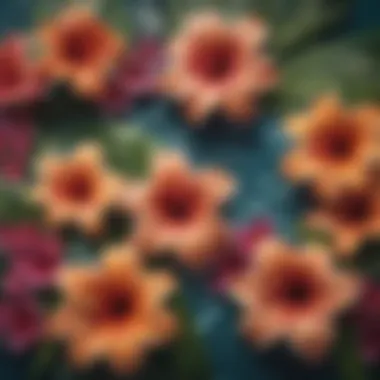 Tropical Flowers Used in Lei Necklaces A colorful assortment of tropical flowers used in lei necklaces