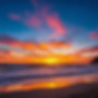 Stunning Sunset at a Baja Beach Colorful sunset over a Baja beach, perfect for evening surf sessions